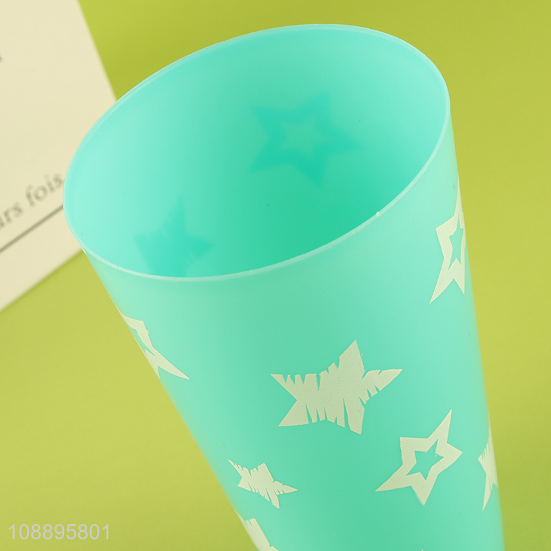 Factory price 4pcs bathroom tumblers colorful plastic drinking cups