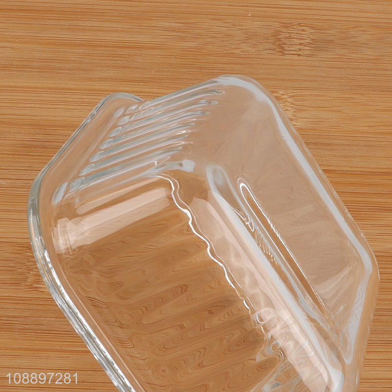 Yiwu market square glass food container sealed preservation box