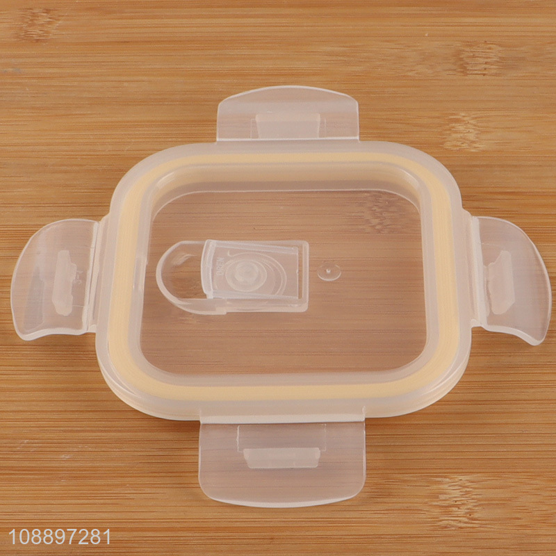 Yiwu market square glass food container sealed preservation box