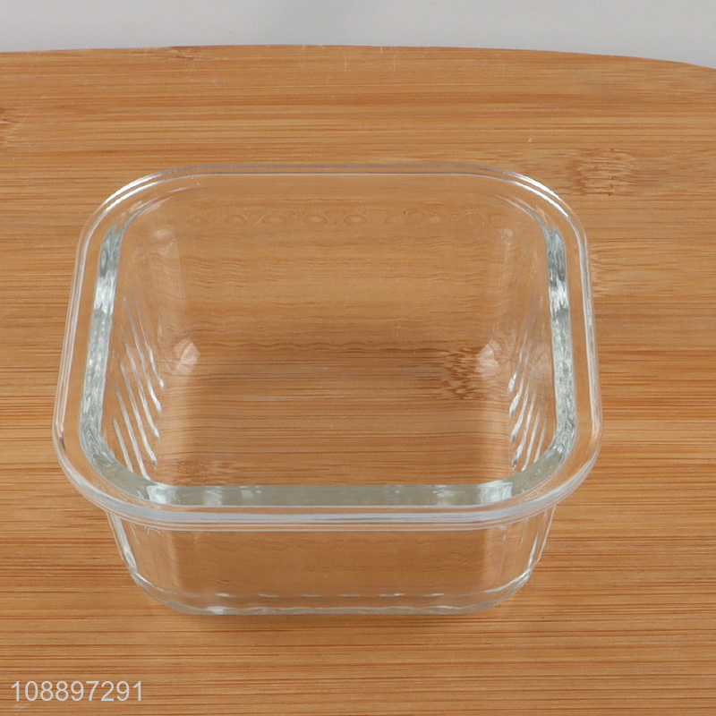 Latest products square glass food sealed preservation box for sale