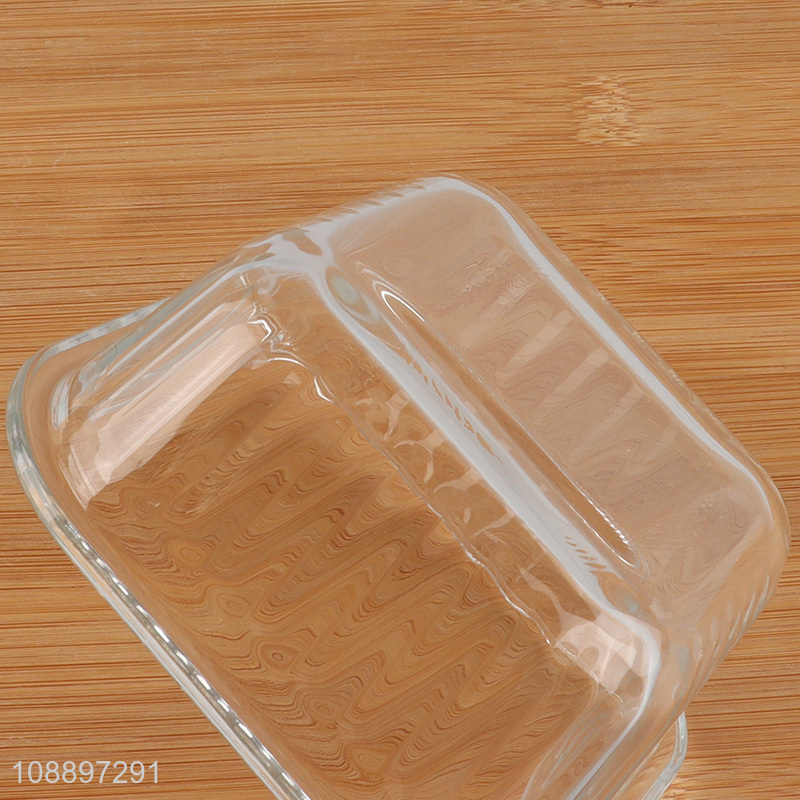 Latest products square glass food sealed preservation box for sale
