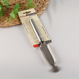 Wholesale triple-purpose fish scale remover stainless steel fish scale brush