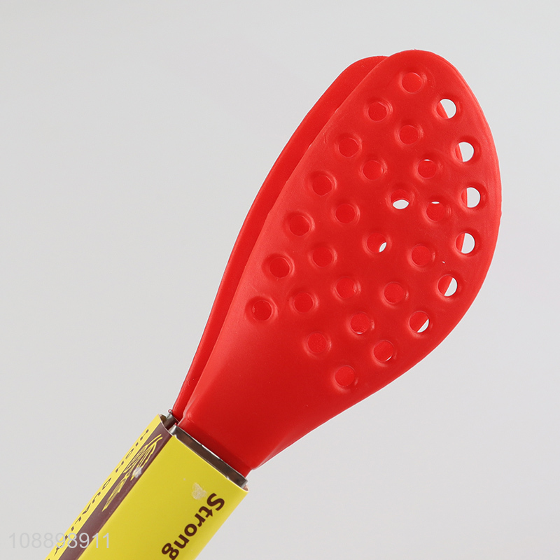 Hot selling 9 12 14 inch heat resistant plastic serving tongs