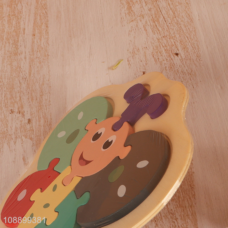 Hot selling cartoon baby 3d wooden puzzle toy educational toy