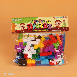 Good quality children diy educational toy building block toy set