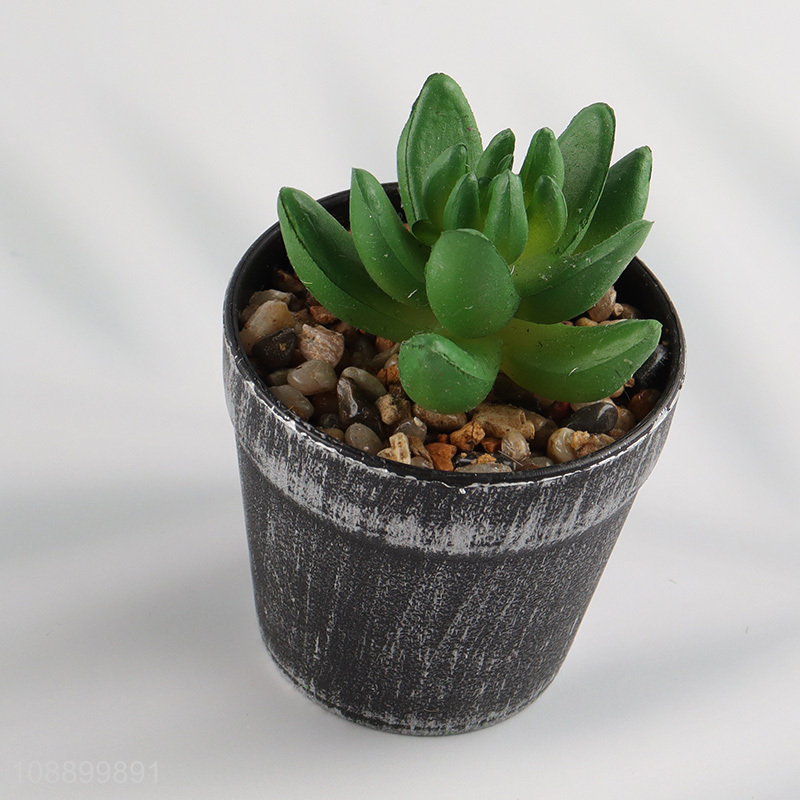 Popular product small fake artificial potted succulent plants for desk decor