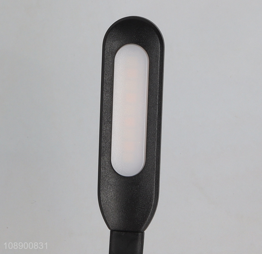 New product black rechargeable led book light reading lamp