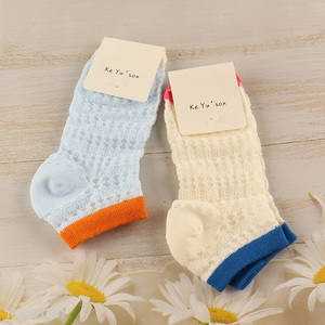 New product summer breathable mesh ankle socks low cut socks for kids