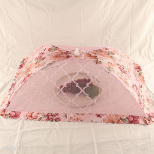 High quality floral print mesh food tent pop-up food cover nets