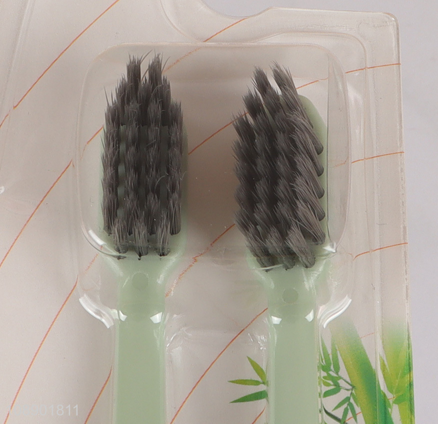 Popular products 2pcs tooth deep cleaning soft adult toothbrush set
