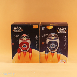Good selling children space rocket diy <em>money</em> <em>box</em> coin bank toys