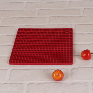 Top quality square silicone heat pad pot pad for kitchen