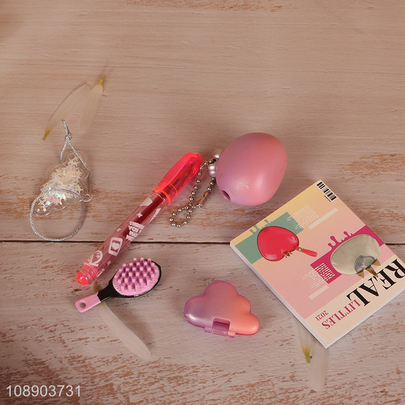 Yiwu market rainbow color girls princess mini hand bag pendant blind box toy