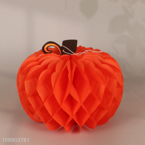 Most popular halloween party decoration paper pumpkin honeycomb lantern
