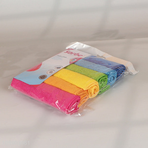 Online wholesale 6pcs multicolor microfiber cleaning cloth for household