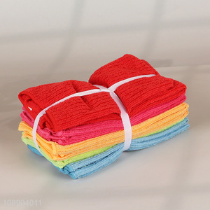 Low price 5pcs multicolor microfiber multipurpose cleaning towel set