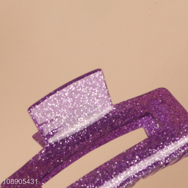 Hot products purple acrylic hair decoration women hair claw clips