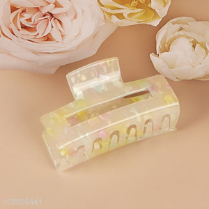 Hot selling rectangle acrylic women hair claw clips hair accessories