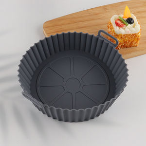 Promotional round silicone air fryer liners nonstick air fryer baskets