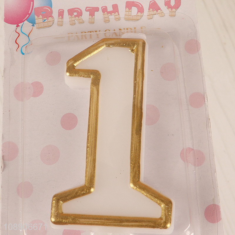 Yiwu market number 1 birthday party candle cake candle for kids