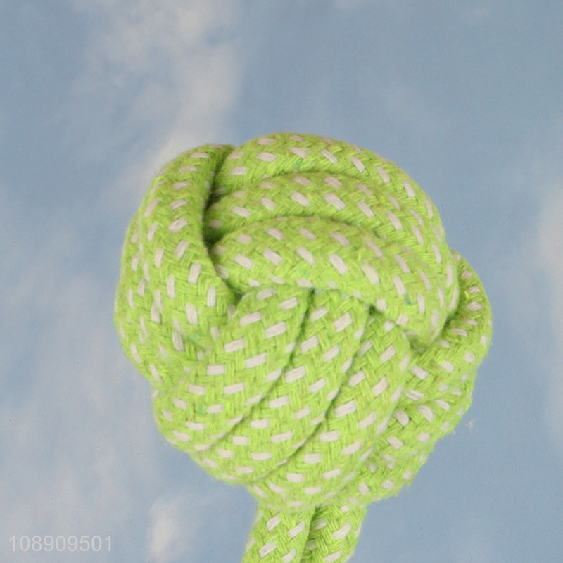 Best quality cotton rope ball pet chew toy for teeth cleaning