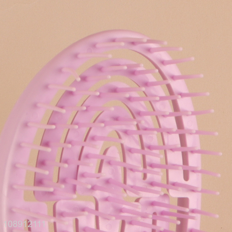 Good selling anti-static purple plastic hair comb hair brush wholesale