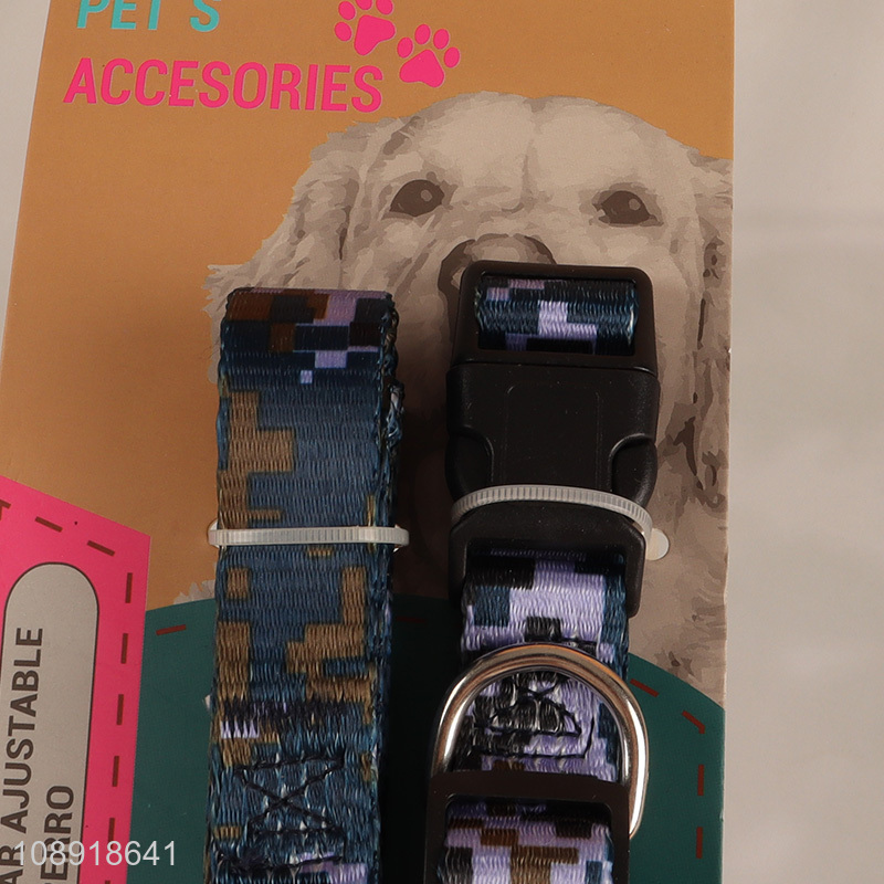 Wholesale Adjustable Breathable Pet Dog Collar and Leash Set