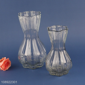 China wholesale glass clear <em>flower</em> <em>vase</em> hydroponic <em>vase</em> for home decor