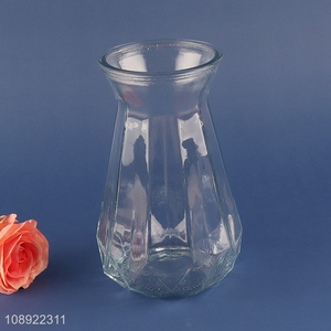 Hot products glass clear tabletop decoration <em>flower</em> <em>vase</em> hydroponic <em>vase</em>