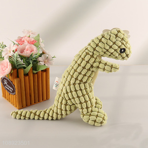 Factory wholesale dinosaur shape <em>pet</em> <em>dog</em> chew toy squeaky plush toy