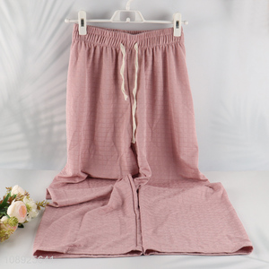 China factory pink women wide leg trousers casual pants