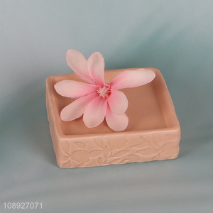 Factory wholesale ceramic soap dish bar soap holder <em>bathroom</em> <em>accessories</em>