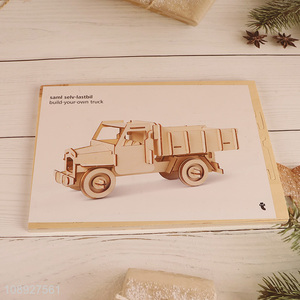 Online Wholesale 3D Wooden Truck Puzzle Wooden Model Kit for Kids