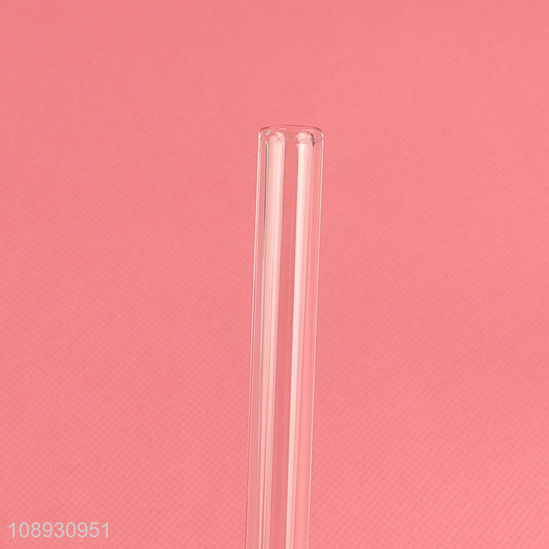 Good Quality 2+1 Reusable Glass Straws with Tiger Straw Stopper