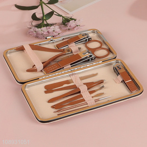 Wholesale 12PCS Carbon Steel Manicure Pedicure Kit Nail Clipper Set