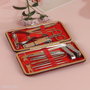 New Arrival 19PCS Carbon Steel Manicure Pedicure Kit Grooming Kit