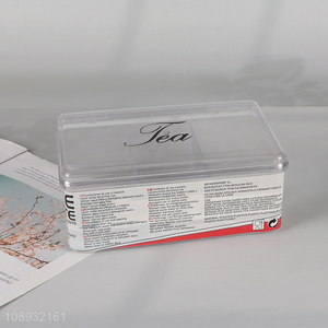 New Product 6-Compartment Plastic <em>Storage</em> Box Tea <em>Bag</em> Organizers