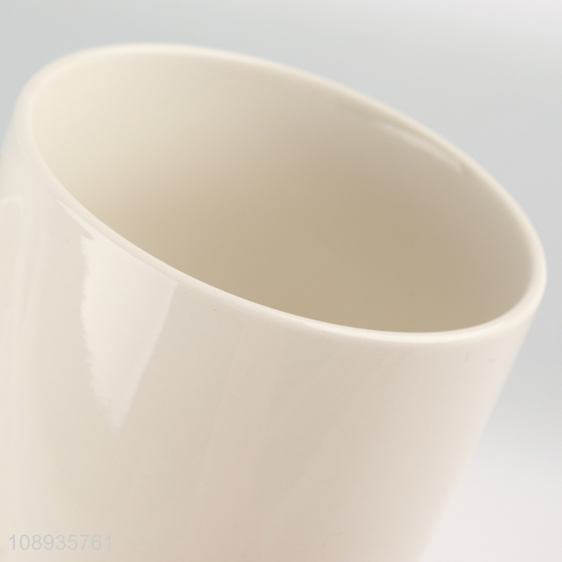 Good quality white printed ceramic water cup coffee cup for sale