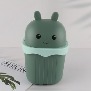 Best selling cartoon rabbit plastic waste bin for desktop