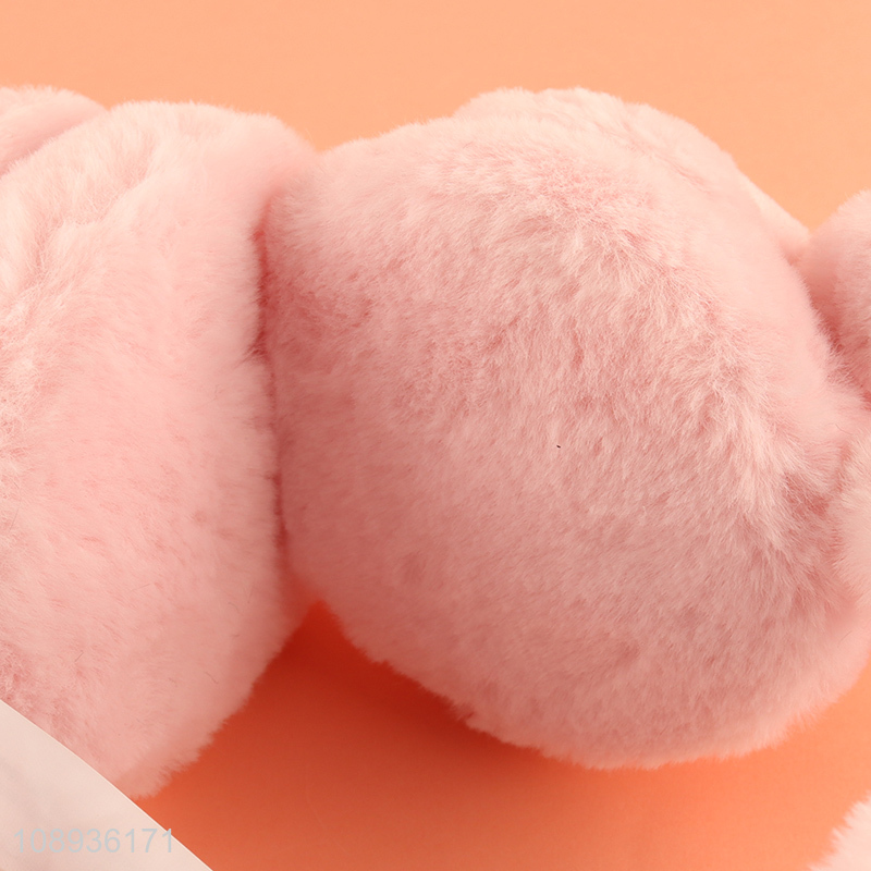 Hot selling pink rabbit girls winter warm earmuffs