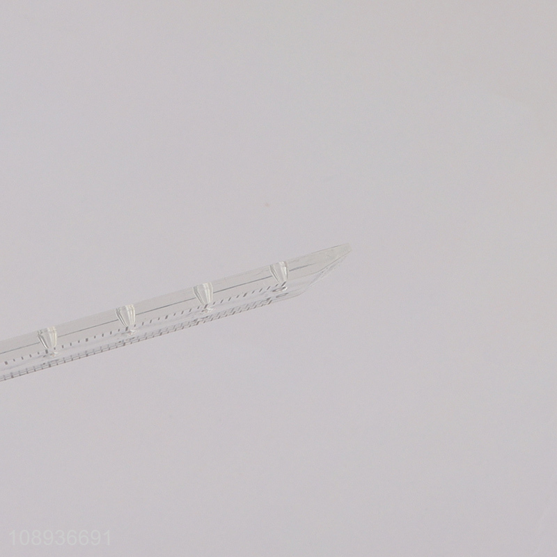 New Product Clear Anti-Scratch Plastic Straight Ruler for Student