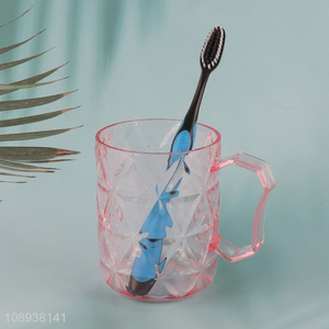 Good quality plastic water cup mouthwash cup with handle