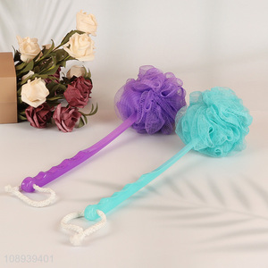 Good Quality Mesh Loofah Sponge Shower Brush with Long Handle