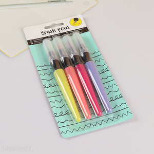 New Product 4PCS Watercolor <em>Paint</em> <em>Brush</em> Marker Pen Set for Coloring