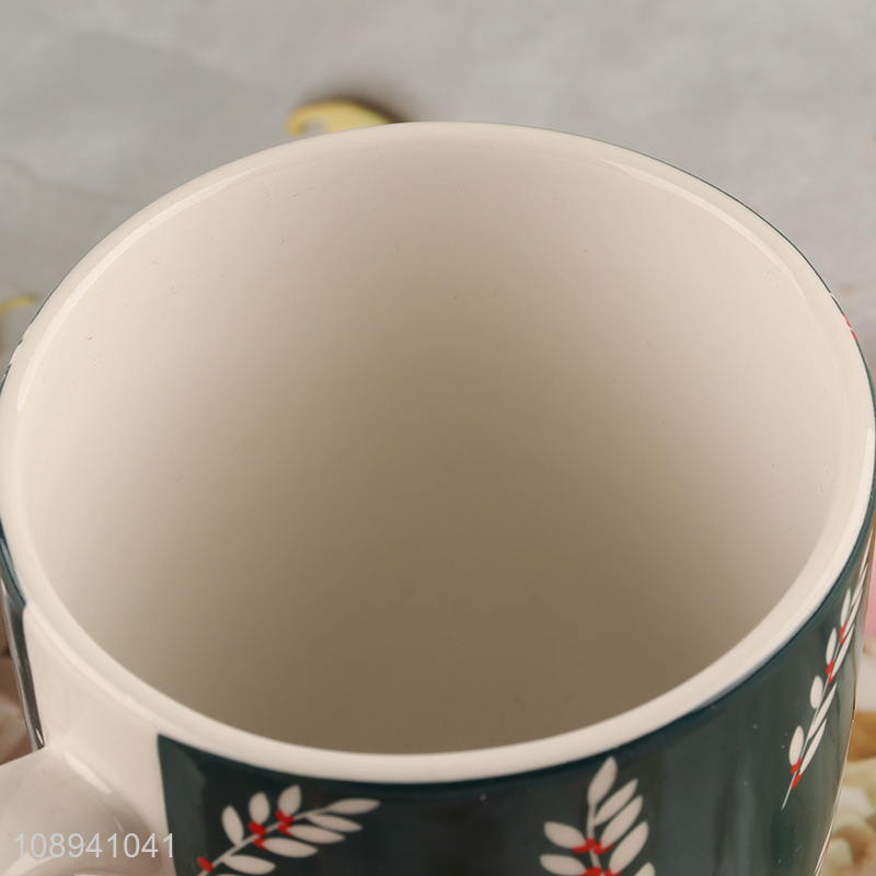 Online wholesale ceramic water cup coffee cup with handle