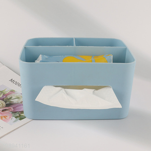 Hot selling plastic household tissue box storage box