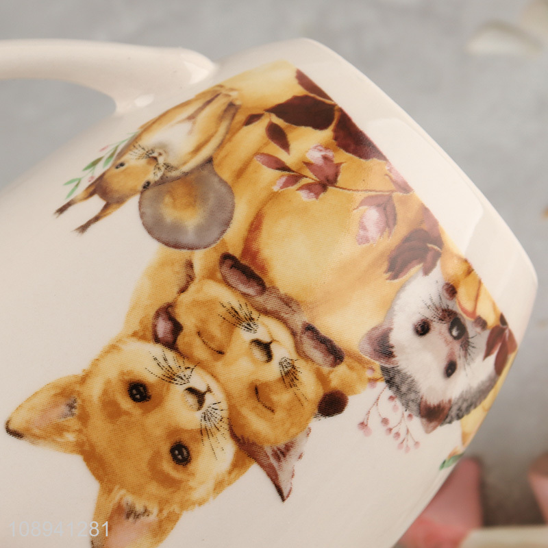 China wholesale animal printed ceramic water cup drinking cup