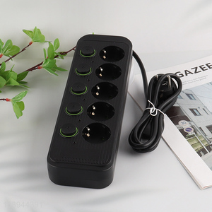 Good Quality EU Extension Socket Power Strip with 5 Sockets & Individual Switches