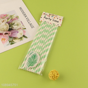 High Quality Leaft Paper Drinking Straws for Juice Milkshake