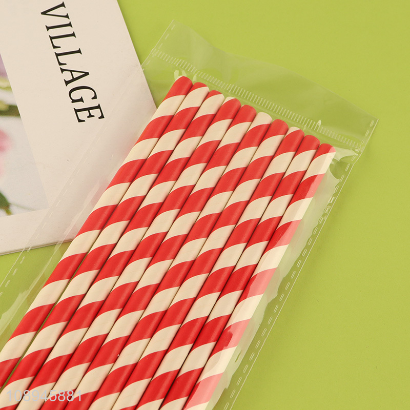 Wholesale Christmas Paper Straws Disposable Straws for Beverage Cocktail